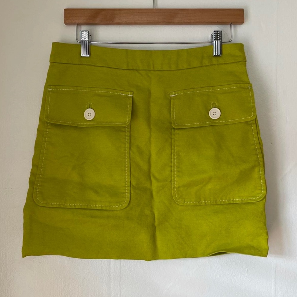 J Crew Chartreuse/Lime Skirt